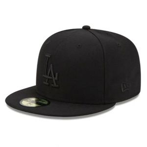 NEW ERA - MLB Baseball Hat - Los Angeles Dodgers 59FIFTY Fitted Cap - All Black